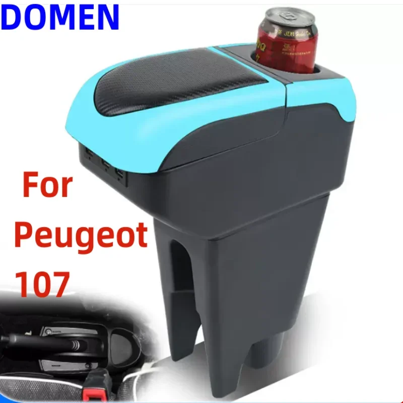 Dla Peugeot 107 podłokietnik ze schowkiem sklep centralny pojemnik do przechowywania dla Toyota Aygo BJ dla Citroen C1 akcesoria samochodowe części do wnętrza