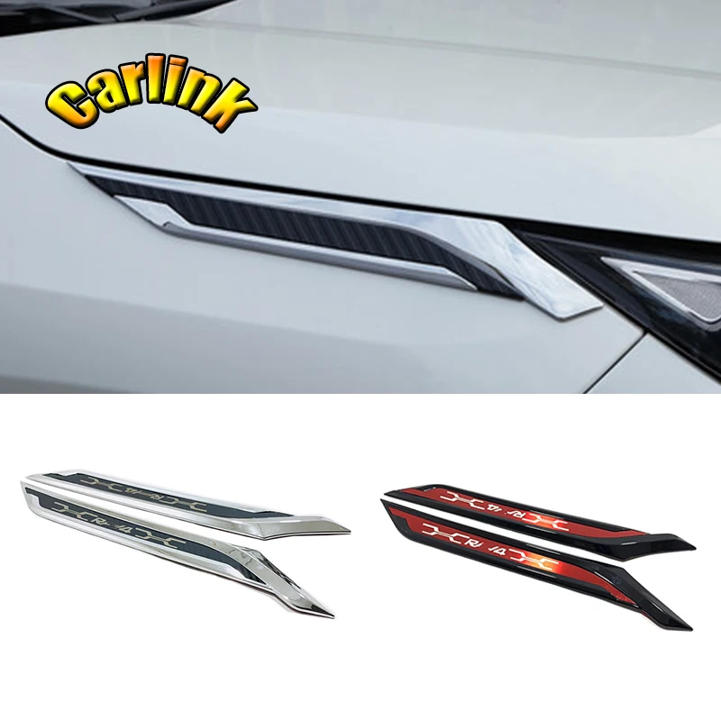 

For Toyota RAV4 XA50 2019 2020 2021 22 ABS Car headlight lamp eye decorative sticker cover trim panel modification accessories