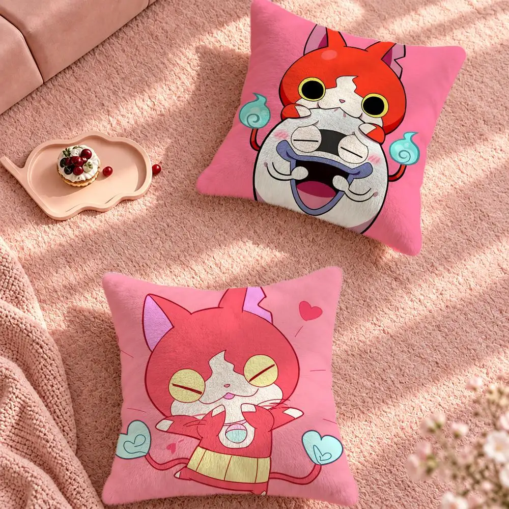 Game Supernatural Yo-kai Watch Cushion Cover Cute Cartoon Throw Pillow Cover Soft Plush Cushion Cover Sofa Bedroom Home Decor