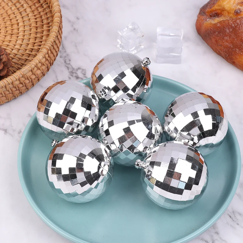 6PCS 3/4/6CM Christmas Balls Ornaments Christmas Tree Ball Hanging Pendant For Home Xmas New Year Party Decoration