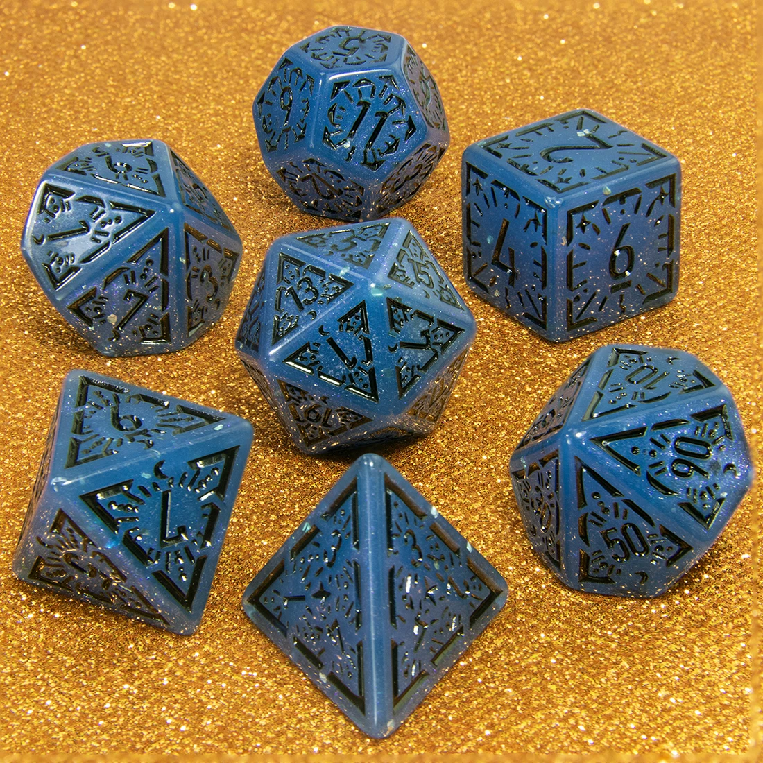 

Набор многогранных кубиков DND, 7 шт., D4-D20, потрясающие игральные кости с блестящими эффектами для сувениров, развлечений, ролевых игр, настольная игра