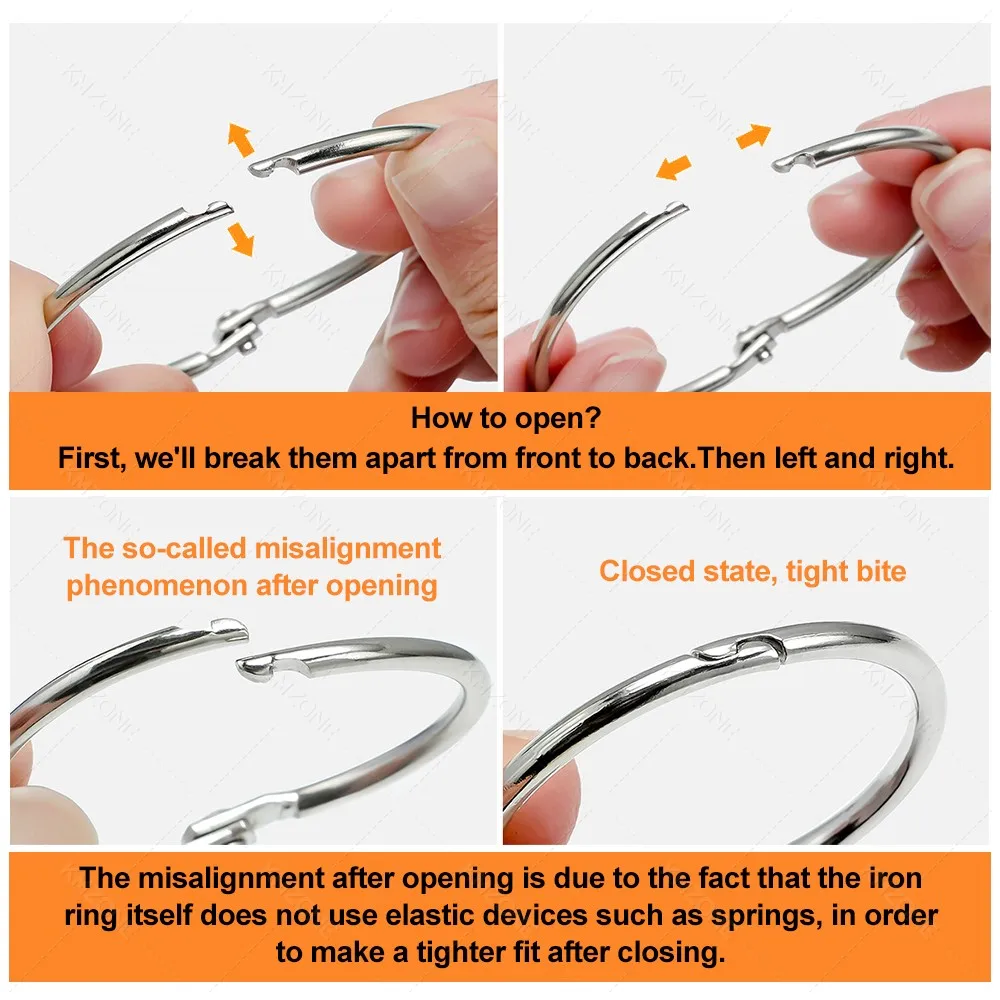 20mm Metal Binder Rings DIY Albums Loose-leaf Book Hoops Office Binding Supplie Photo Album Circle Keychain Notebook Scrapbook