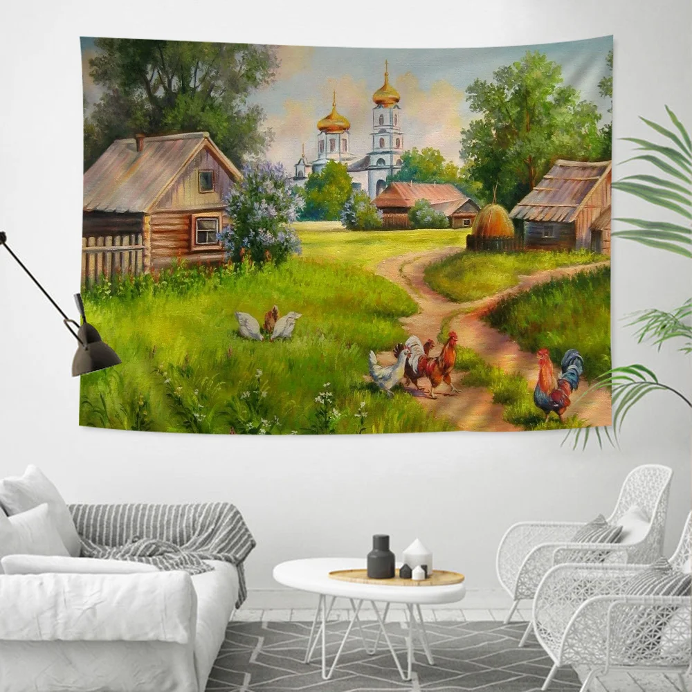 

Pastoral Scenery Art DIY Wall Tapestry Art Science Fiction Room Home Decor Wall Art Decor