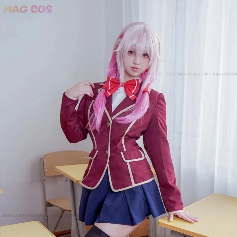 qq023Anime Guilty Crown Cute JK Suit School Uniform Women Halloween Yuzuriha Inori Cosplay Costum