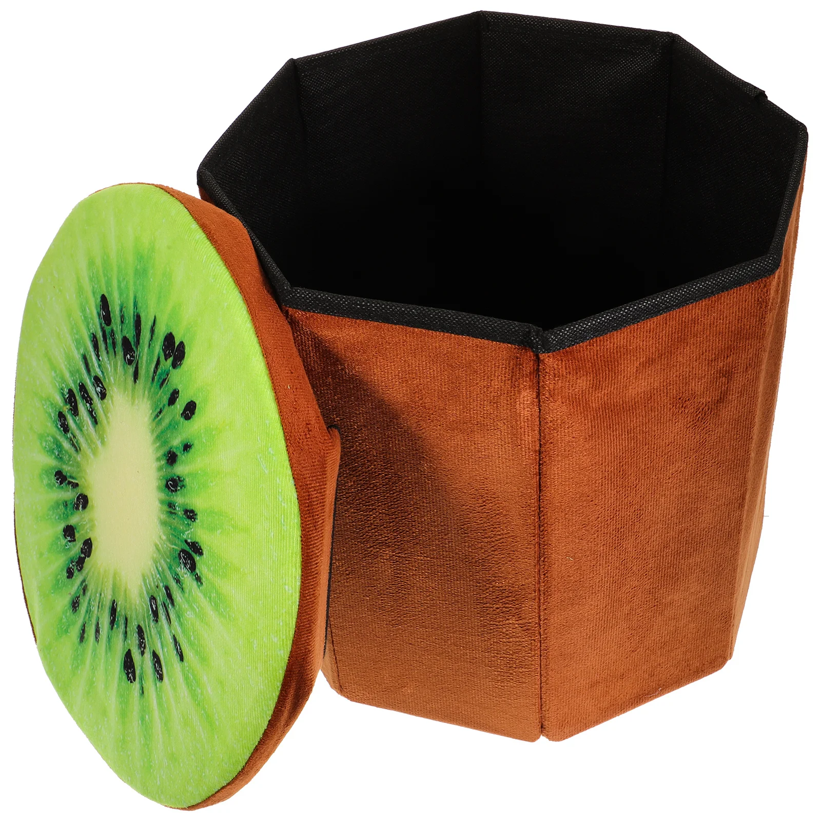 

Folding Fruit Velvet Box Stool Storage Seat Premium High Capacity Living Room Bedroom Kids Room Decor Chair Footstool
