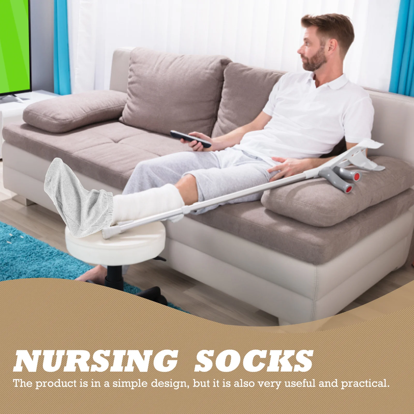 

Gypsum Sock Cover Warm Foot Caring Sock Post Operation Injection Part Relief Simple Design Cotton Socks Warm Foot Cover