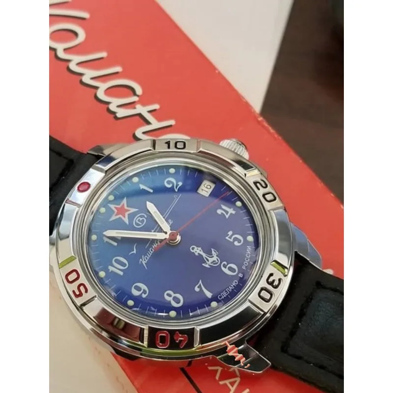 ساعة عسكرية بحرية الغواصة أسطول قائد ميكانيكية للرجال ساعة رياضية مقاومة للماء مضيئة