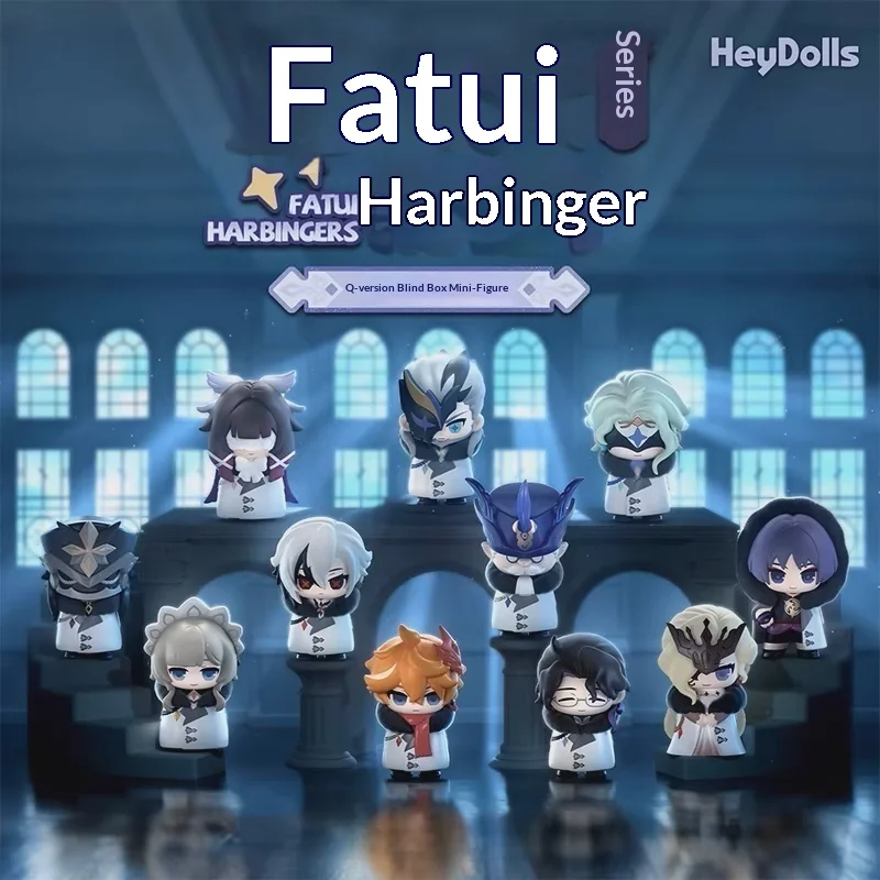 

HeyDolls Genshin Impact Fatui Harbingers Q версия слепая коробка официальная аутентичная аниме-фигурка Коллекционные игровые товары