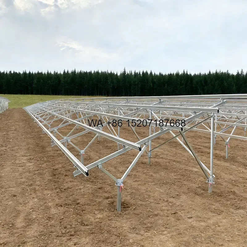 Wmwmnu for Large Scale Solar Power Plant Mounting System Solar Panel Rail Ground Bracket Aluminum Photovoltaic Ground Mount