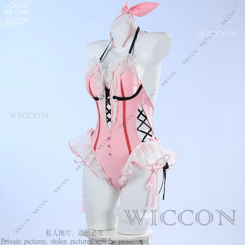 Feria Shen Cosplay Costume Game NARAKA Cos BLADEPOINT Jumpsuit Swimwear Pink Cute Woman Man Party Gift Role Play Halloween Party