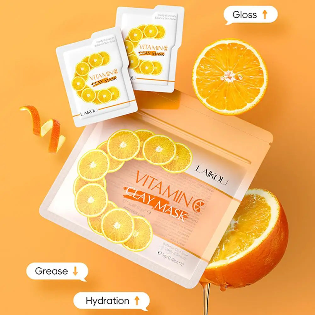 LAIKOU 5pcs Mud Mask Clay Mask Sakura Matcha Eggplant Tea Tree Mung Bean Oil-Control Deep Cleansing Repairing Facial Skin Care