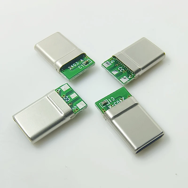 3 دبوس ذكر لنوع C محول الكمبيوتر المحمول Type-c 3 لحام مشترك CC دبوس CTOC5 مع مكثف محول الكمبيوتر المحمول PD ثلاثة أسلاك الشحن