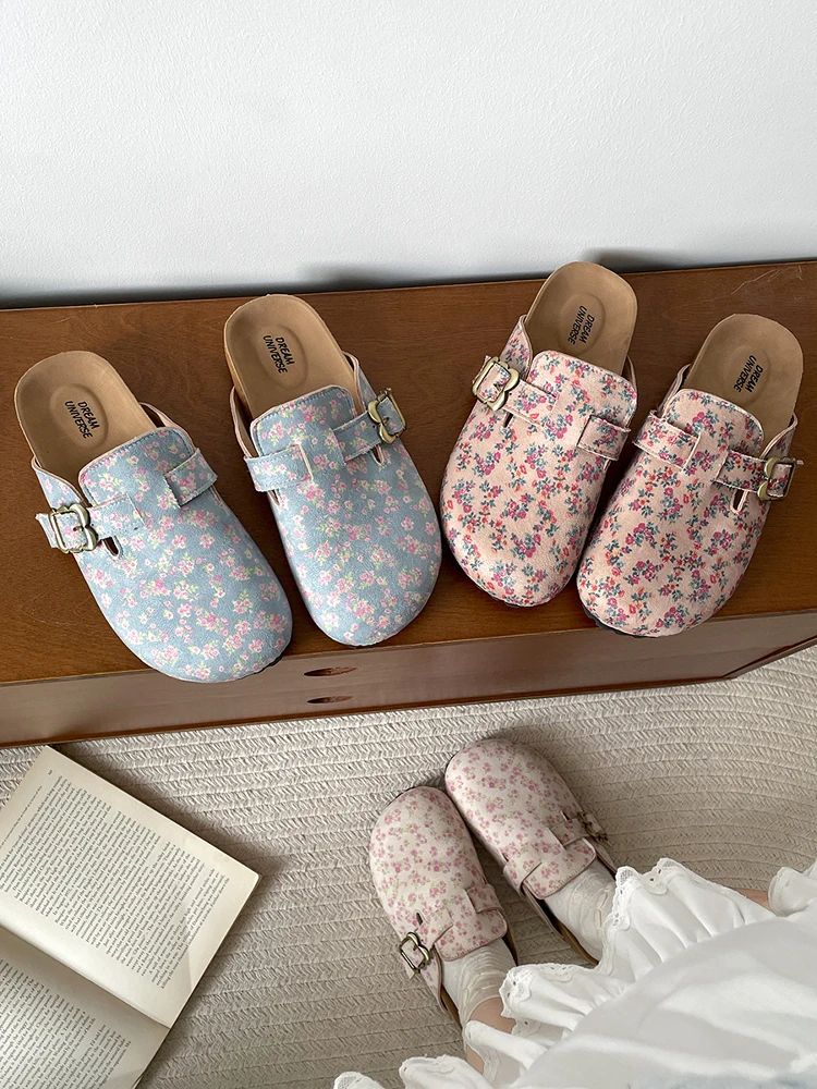 

Retro Flat Bot Slip-On Slippers Fairy Sle Women's Autumn Outdoor Wear 2026 New Match Skirts f Slippers