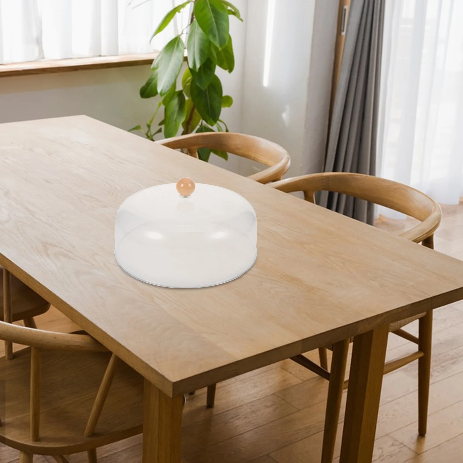 غطاء طعام أكريليك شفاف مقاس 23 سم، غطاء قبة الكيك لعرض المعجنات، تصميم أنيق، أغطية أطباق آمنة ذات حواف ناعمة