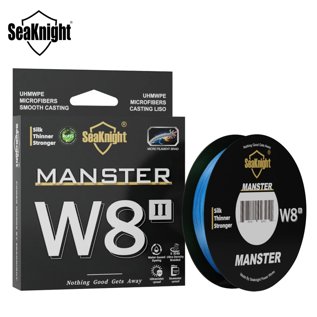 SeaKnight Brand W8 II 300M PE Fishing Line 8 Weaves Multifilament Braided Line Updated Silicon Resin Coating Saltwater Fishing