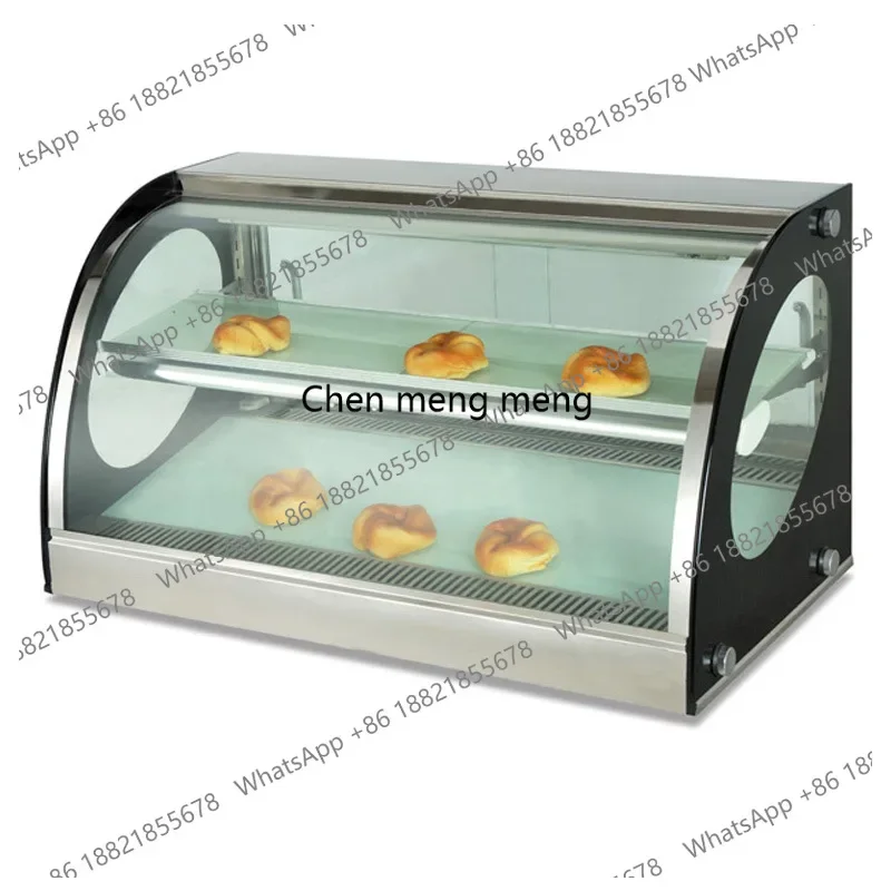Commercial Constant Temperature Curved Desktop Heating Glass Insulation Display Cabinet