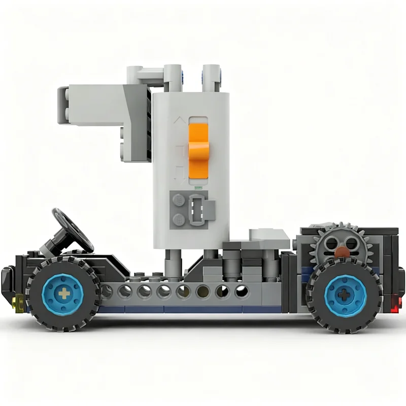 126pcs MOC Technical Simple RC Vehicle Chassis – Reinforced V1.1 10-Gear Ratio Model Building Blocks Christmas Gift DIY Display