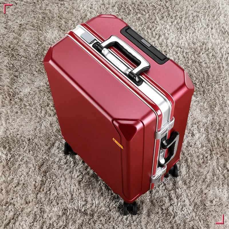 

New Aluminum Frame and Zipper Styles Rod Password Travel Large Capacity Sturdy and Durable Universal Wheel Luggage