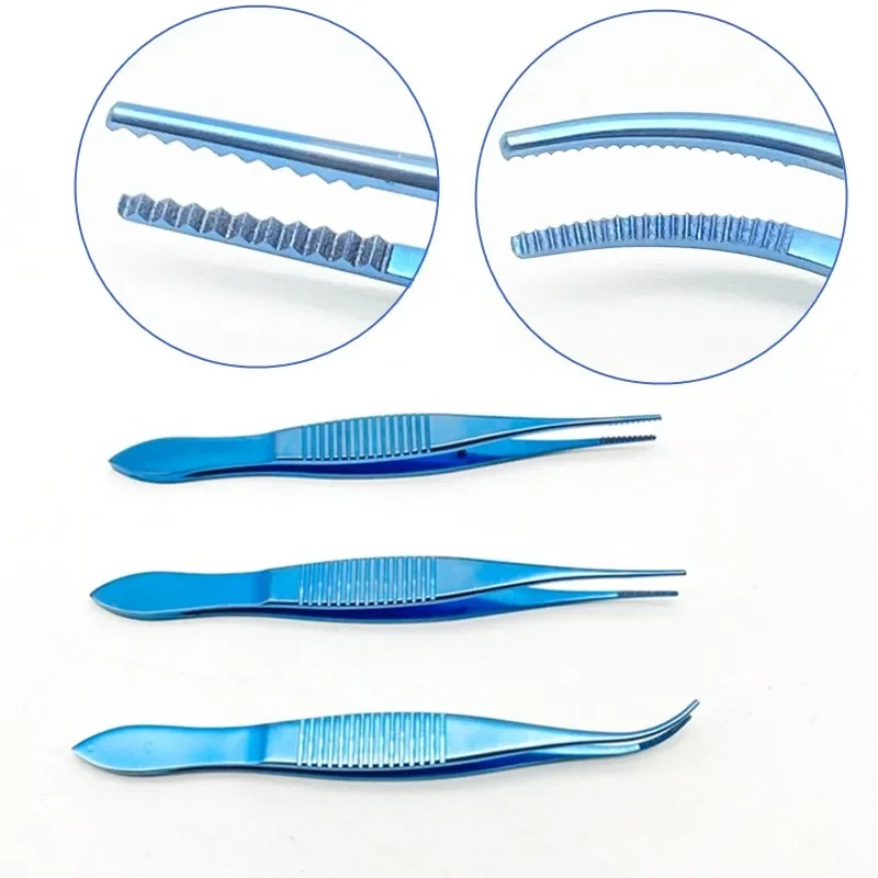 

Conjunctiva Tissue Forceps Titanium Straight Curved Ophthalmic Surgical Instruments Tissue tweezers