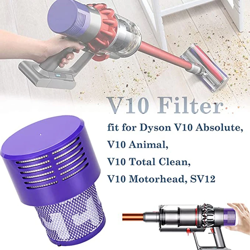 Washable Replacement Filters For Dyson V10 SV12 Cyclone Animal Absolute Total Clean Vacuum Cleaner HEPA Filter Parts