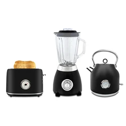 Modern Style Breakfast Set Electric Kettle Sandwich Toaster Thermostat Blender Set