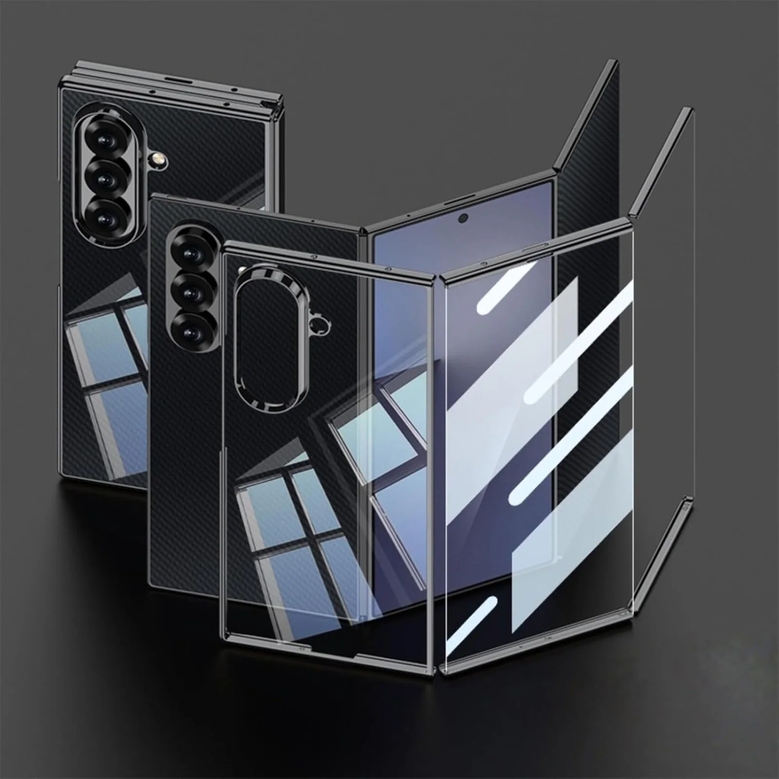 

Чехол для Samsung Galaxy Z Trifold, ультратонкий прозрачный противоударный чехол с защитной пленкой из закаленного стекла, матовый чехол для ПК