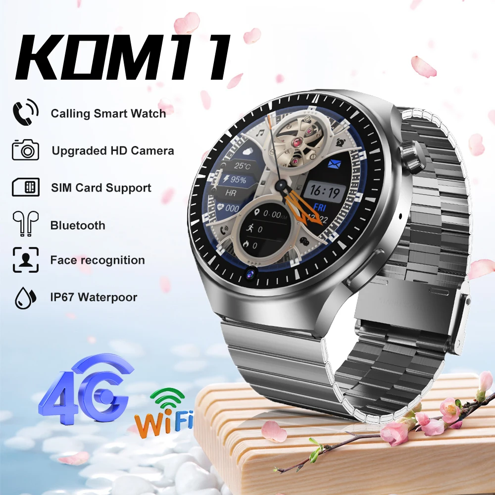 4G Android Smartwatches Big Screen Wifi 4G Calls Watch Phone Camera SIM Card 2+32GB Google Play With Clock Watch Fitness Tracker