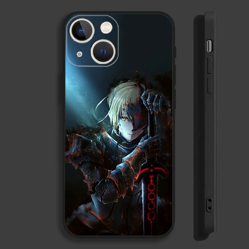 F-Fate Grand Order Phone Case For iPhone15,14,13,12,11,Pro,Max,Plus,Mini,X,XS,XR,8,7,6,S,Plus,SE Soft Black Case