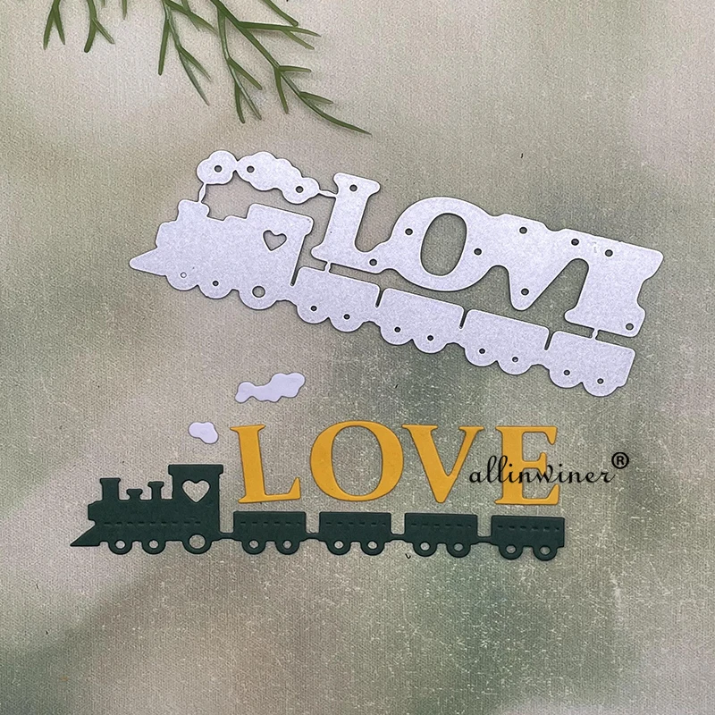 Love Train Metal Cutting Dies Stencils Die Cut for DIY Scrapbooking Album Paper Card Embossing