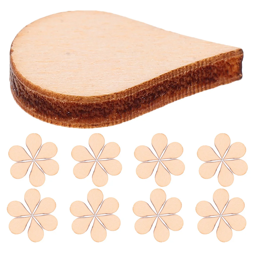 

300Pcs Wooden Teardrop Cutouts Natural Unfinished Wood Slices for DIY Crafts Painting Jewelry Making Wood Blank Ornaments