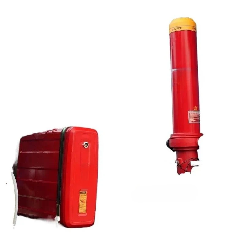 Heavy duty hydraulic jack system lifting kit for dump trucks, used for replacing parts of the dump truck lifting mechanism