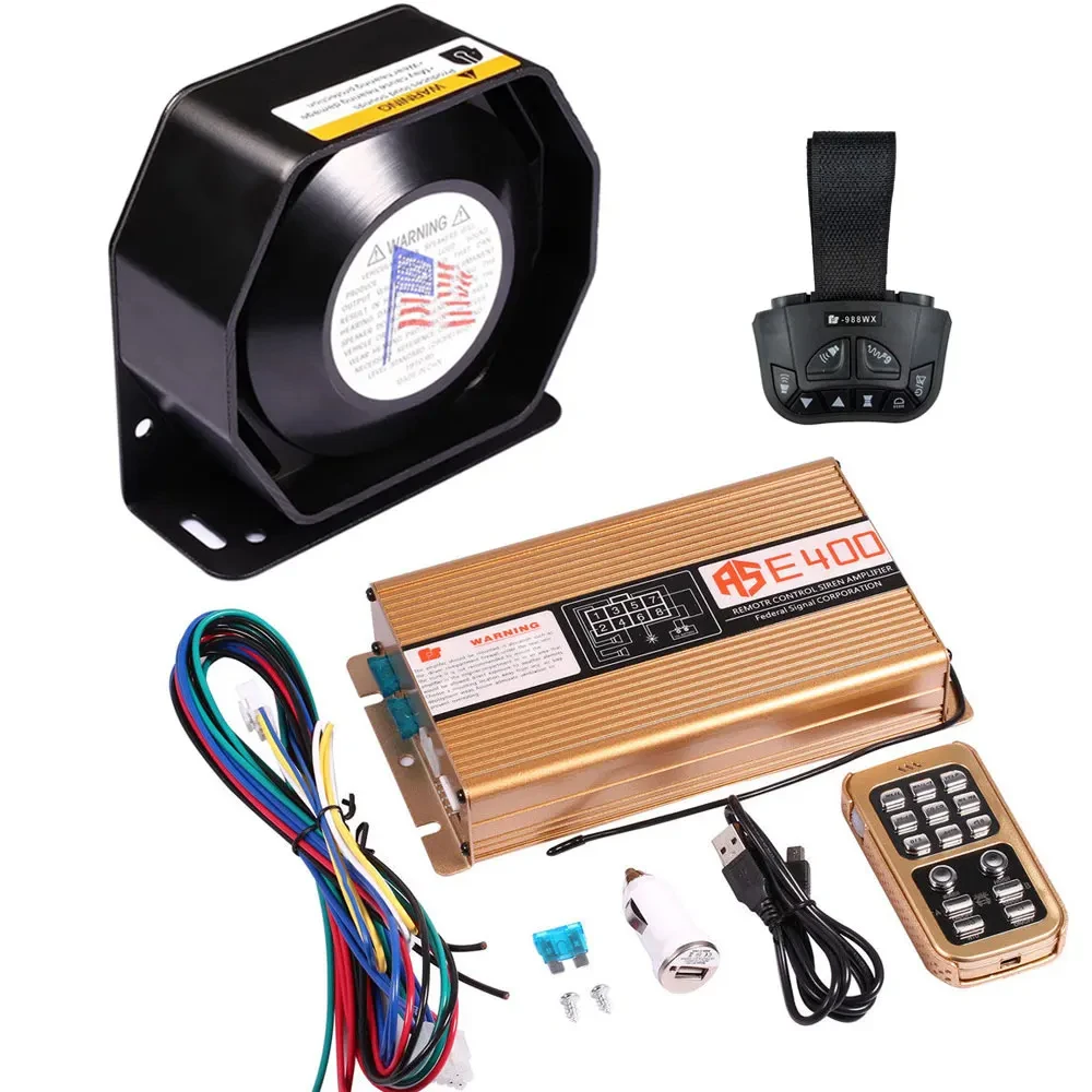 

Car alarm 200W car ambulance alarm high-definition loudspeaker remote control wireless siren fire horn 12V modification