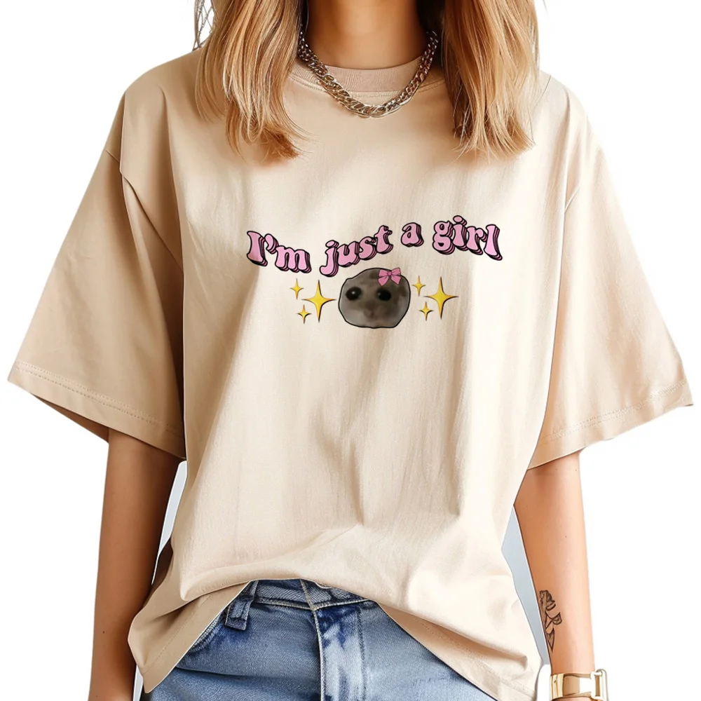 Sad Hamster t-shirt donna graphic designer t shirt girl designer comic graphic clothing