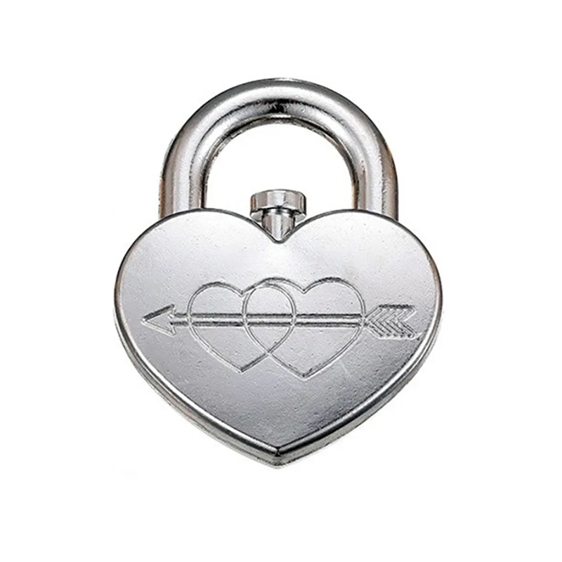 العتيقة الحب قفل معدني على شكل قلب لغز الدماغ دعابة الذكاء اختبار اللعب التعليمية العقل ألعاب أطفال المراهقين هدية عيد الحب