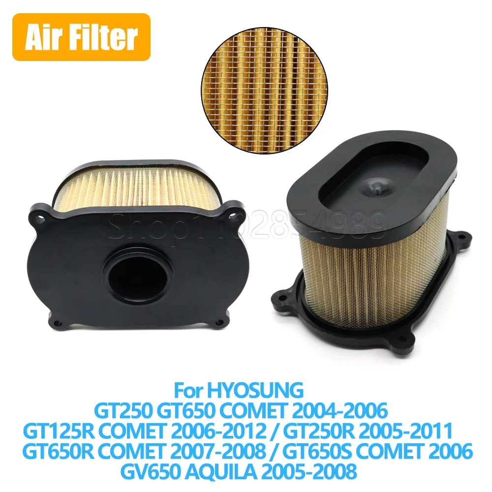 Filtro de Aire de Repuesto para Motor HYOSUNG GT125 GT250 GT250R GT650 GT650R GT650S COMET GV650 AQUILA - Elemento Interno del Filtro de Aire