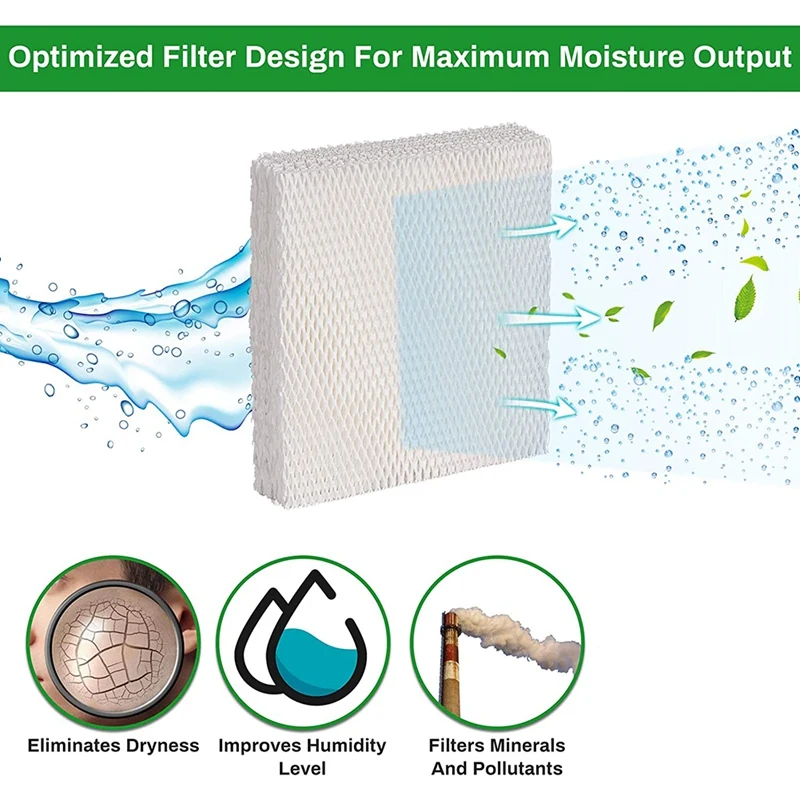 Filtros de absorción de humidificador HFT600 T compatibles con Honeywell Tower humidificador HEV615 HEV620, en comparación con la parte HFT600T