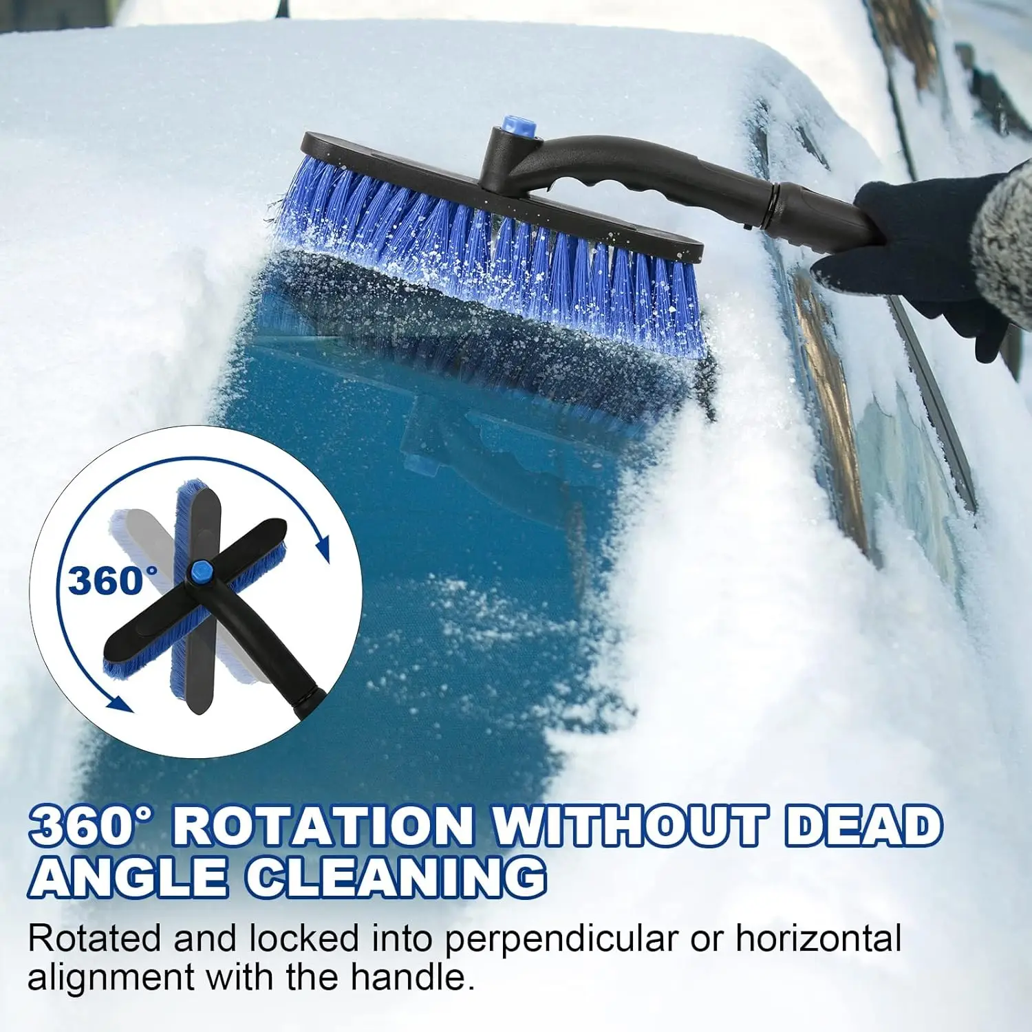 Car Snow Shovel with Ice Scraper, Winter Driving Essential, Ideal Car Owner Accessory, Efficient Snow Removal Tool - view 5