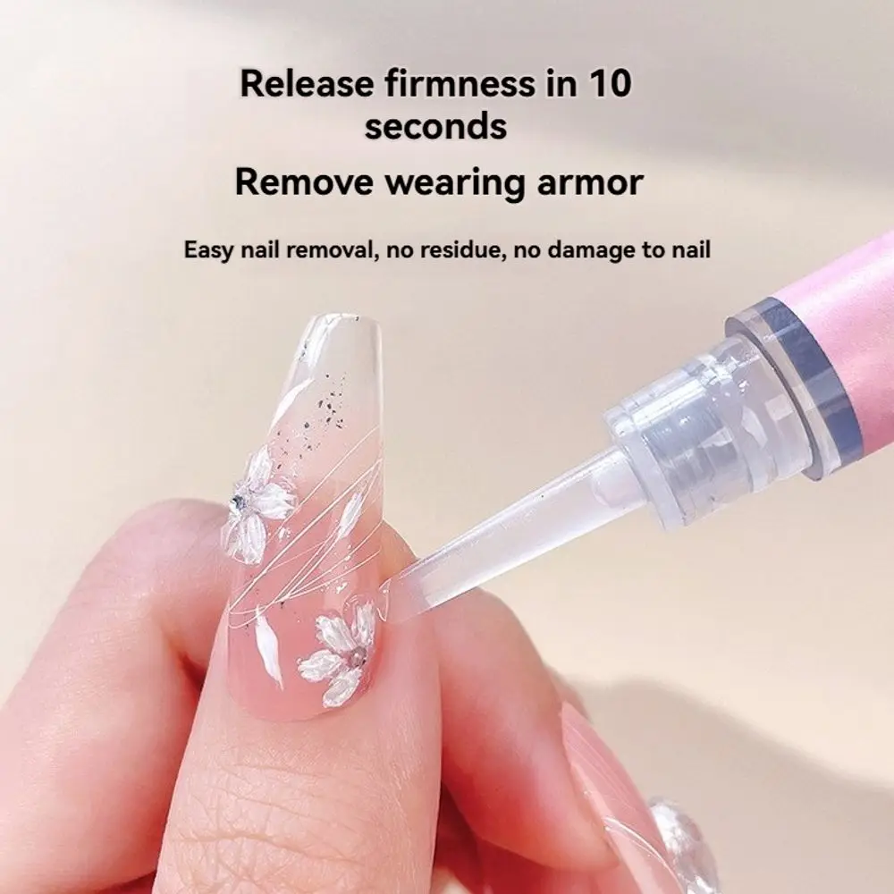 قلم مزيل طلاء الأظافر اللطيف الخالي من الكحول لإزالة الأظافر من الأكريليك/جل آمن وخالي من التلف