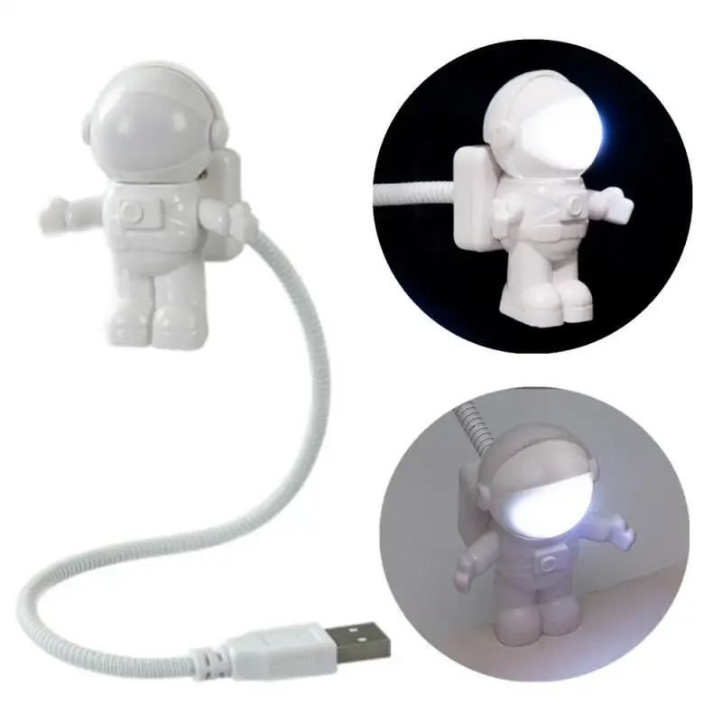 1PC Astronaut Night Light LED USB Desk Lamp Computer Keyboard Light Creative Book Lamp Home Bedroom Space Decoration Gift