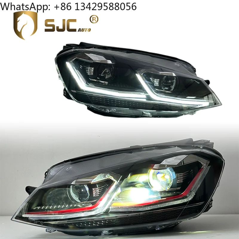 

SJC Auto Part Wholesale Front Lamp Assembly for VW Golf 7 2013 - 2017 Daytime Running Lamps for vw Golf 7 Full LED Headlamp