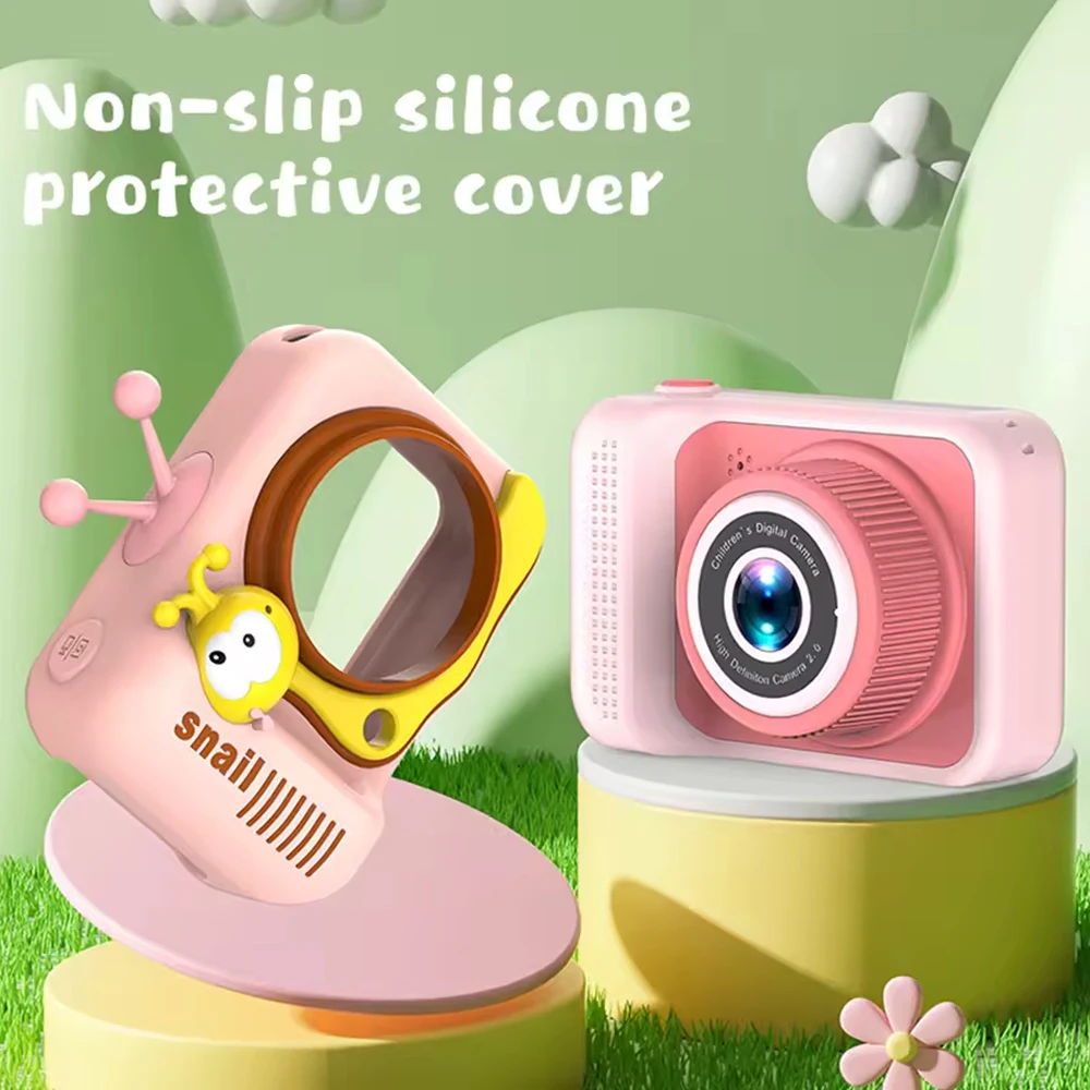 Câmera infantil mini tela hd 1080p câmera de vídeo de projeção 20mp câmera digital infantil zoom 4x tela de 2.0 polegadas lentes duplas