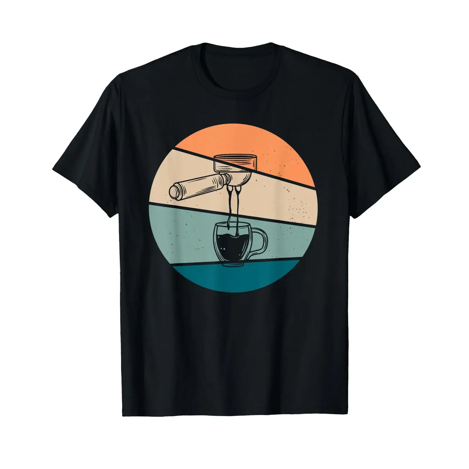 Sponsored Ad Retro Portafilter Motif for Coffee Lovers and Barista T Shirt black vintage Washed Stretched Soft Stylish