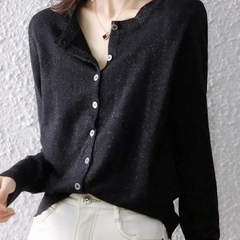 Knit Cardigan Thin … - image