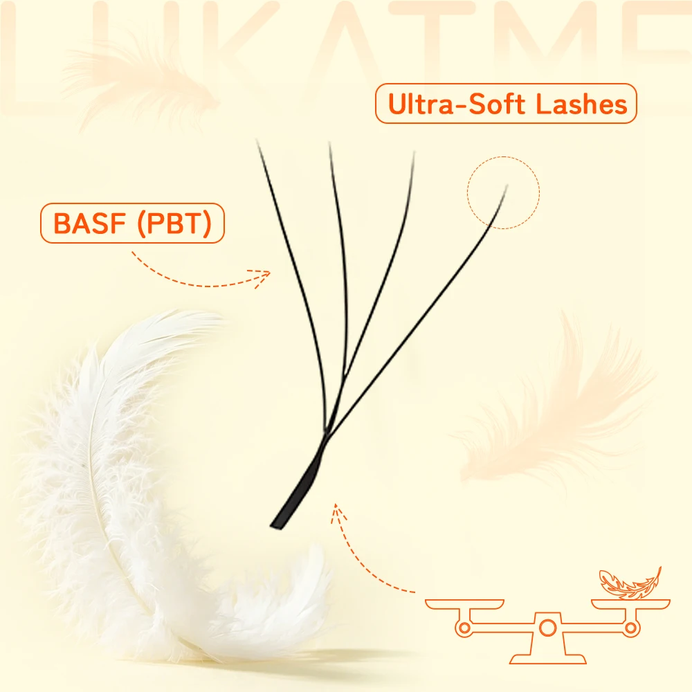 10PCS/SET LUKATME Premade Fans False Eyelashes 3D-7D W Shape Curl D 8-15mm Mix 3D 4D 5D 6D 7D Wholesale Eyelash Extensions