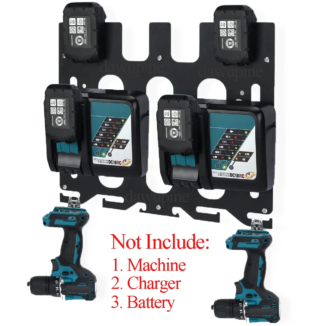 Multi functional Wall Mount Bracket For Makita Battery Case Holder Charger Power Tool Drill Fixed Storage DC18RD DC18RC BL1830