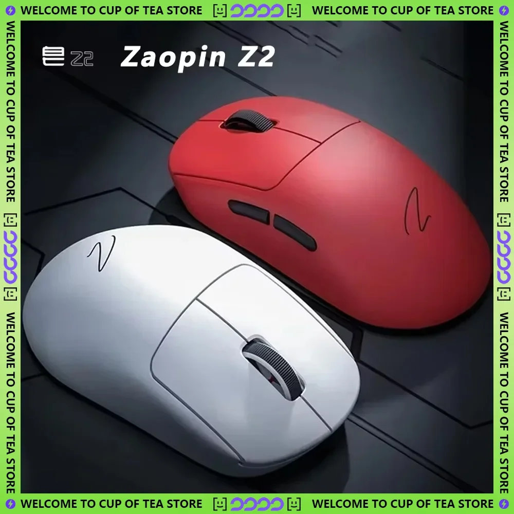 Zaopin Z2 Wireless Gaming Mouse Paw3395 4K DPI Tri-Mode Lightweight E-Sports Accessory Gamer Mouse for Computer Man Gifts