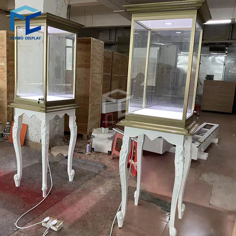 custom.Luxurious Jewelry Store Interior Decoration Design Store Fixtures Customized Jewellery Display Cabinet Display Showcase