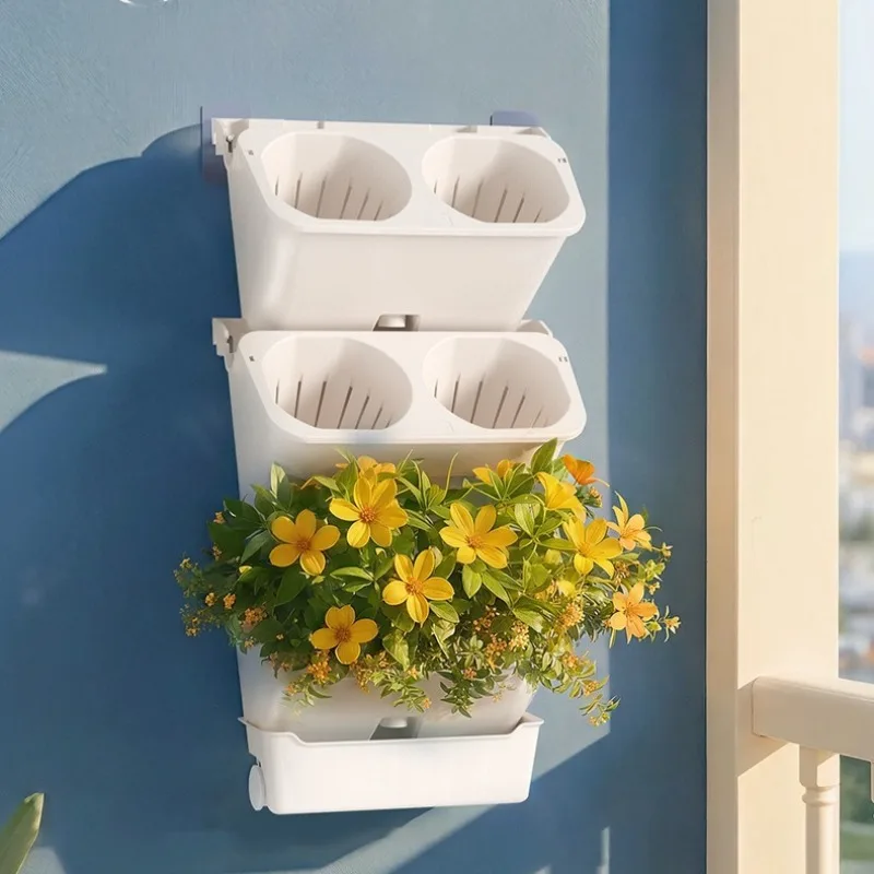 Indoor Plants Pots Wall Succulent Plant Pot Balcony Hanging Orchids Cactus Planters Garden Flowers Decoration Elegant Flowerpot