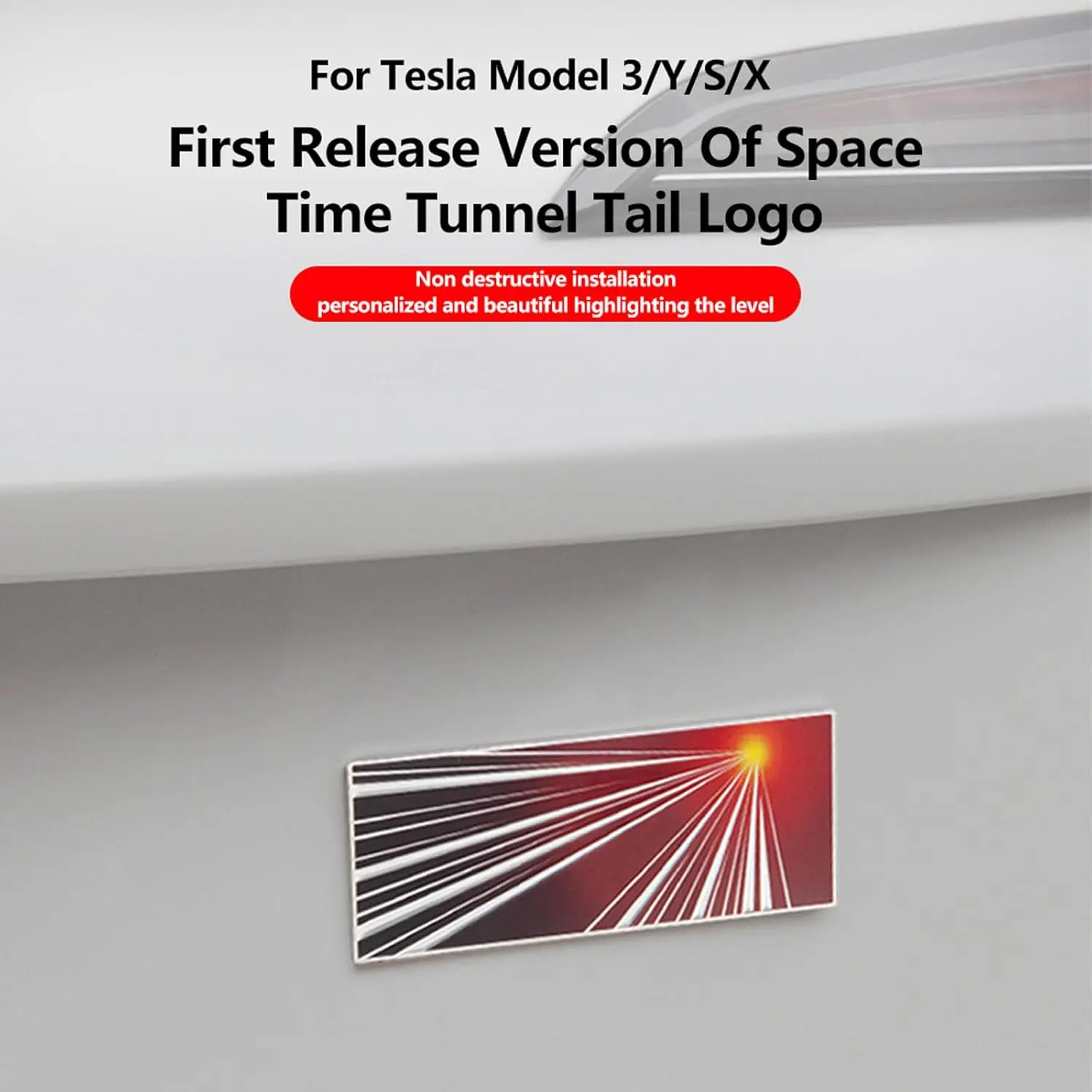 For Tesla Model Y Juniper/Lunch Car Tail Sticker Accessories First Commemorative Edition End Label for Tesla Model 3 Highland