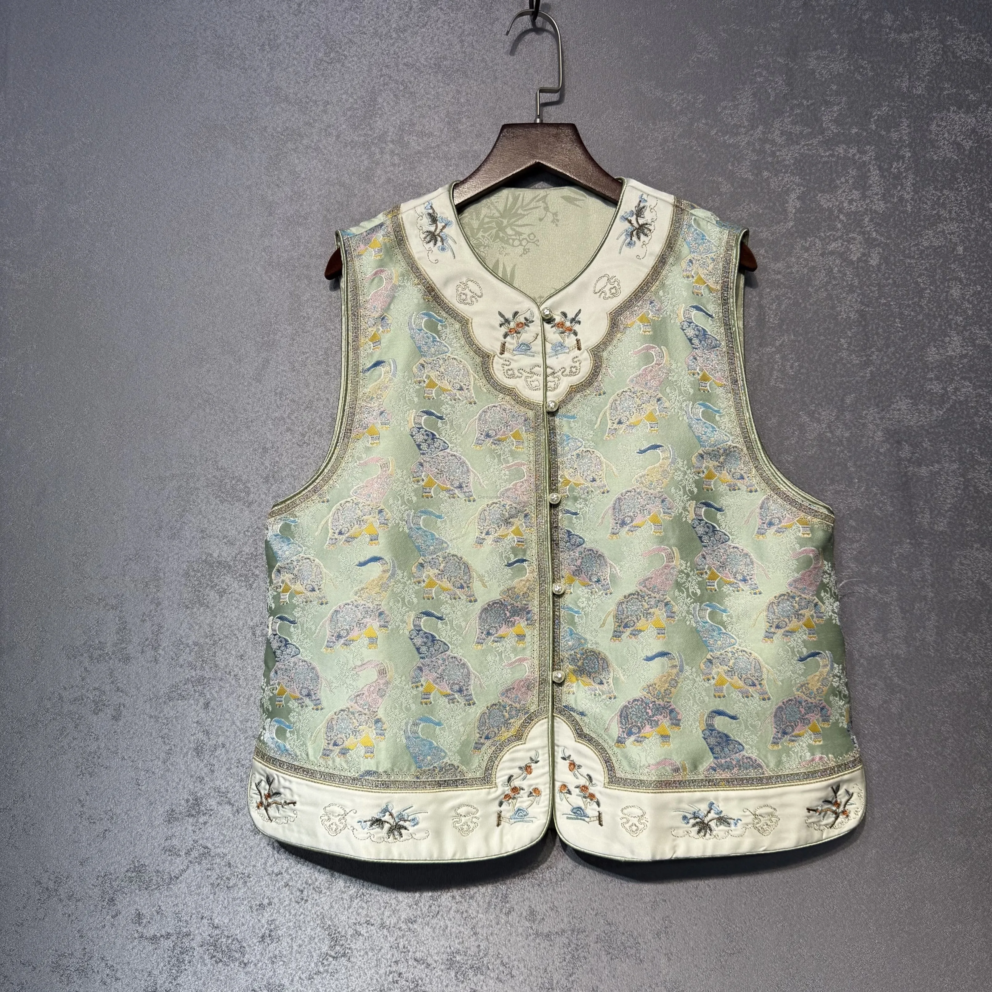 

Новинка осени 2025: Жилет в стиле тан-костюм, двусторонний, в улучшенном китайском национальном стиле, традиционный женский, с вышивкой, элегантный, в стиле чхонсам